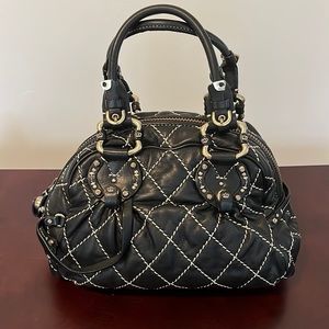 Juicy Couture Black Leather Bowler Bag